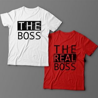 Парные футболки для влюбленных "The boss"/"The real boss"